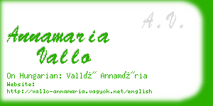 annamaria vallo business card